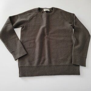 The West is Dead Green Brown Sweater Size Small Unisex 100% Super Fine Wool